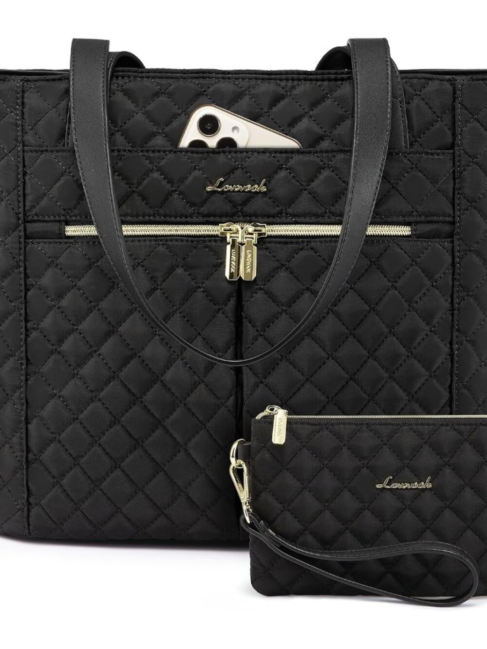 Laptop Bag for Women 15.6 inch,Diamond Quilted Work Tote Bags Womens Laptop Tote